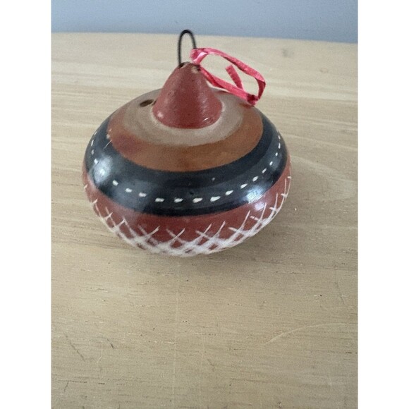 Hand Painted Mexican Tonala Pottery Christmas Ornament Decor Southwestern - Picture 2 of 7